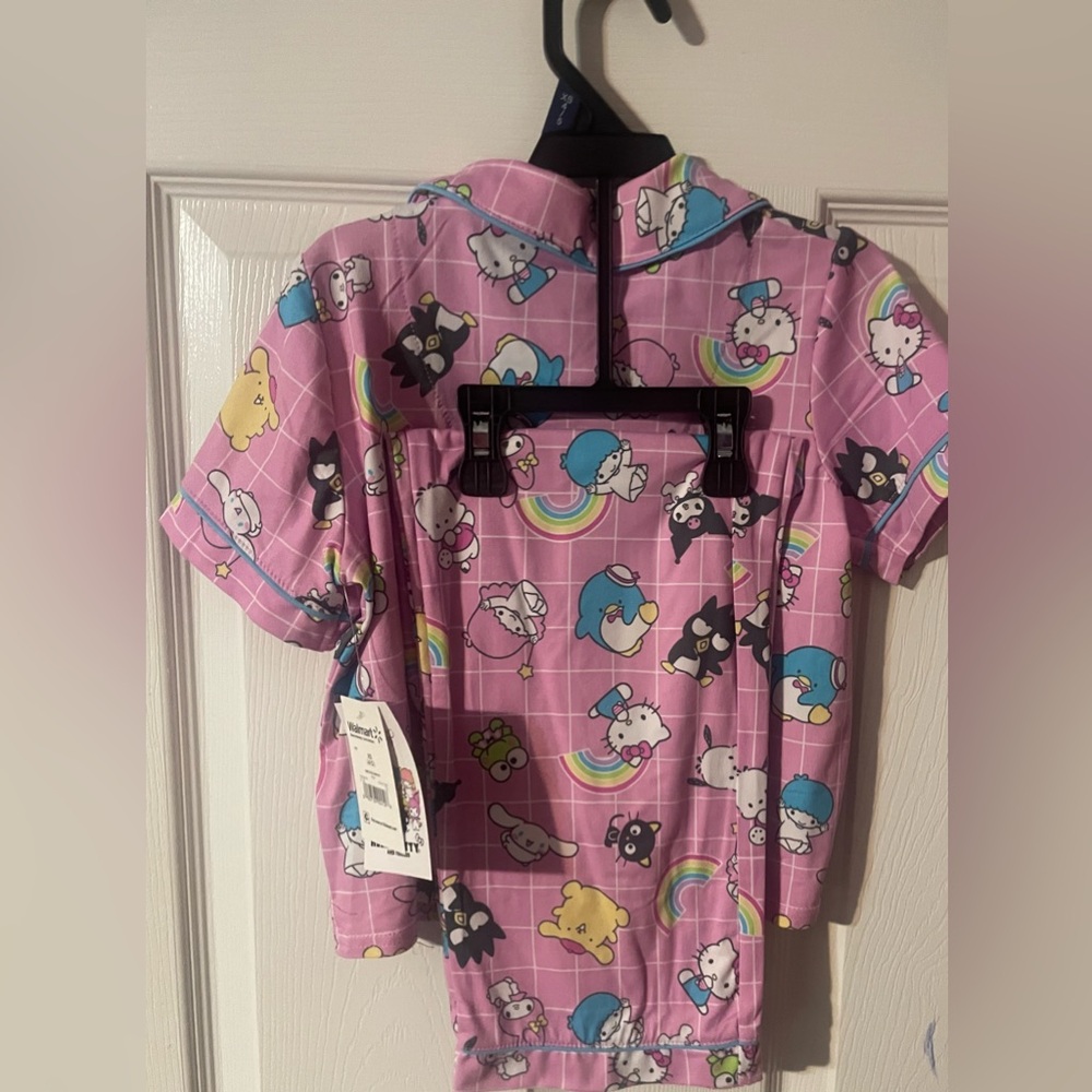 NWT Hello Kitty & Friends Girls‎ 2 Piece Pajama Set Pink Size XS 4/5 Sanrio - Picture 10 of 12